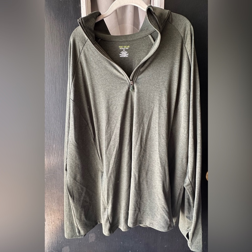 Tek Gear Olive Green Half-Zip Hoodie